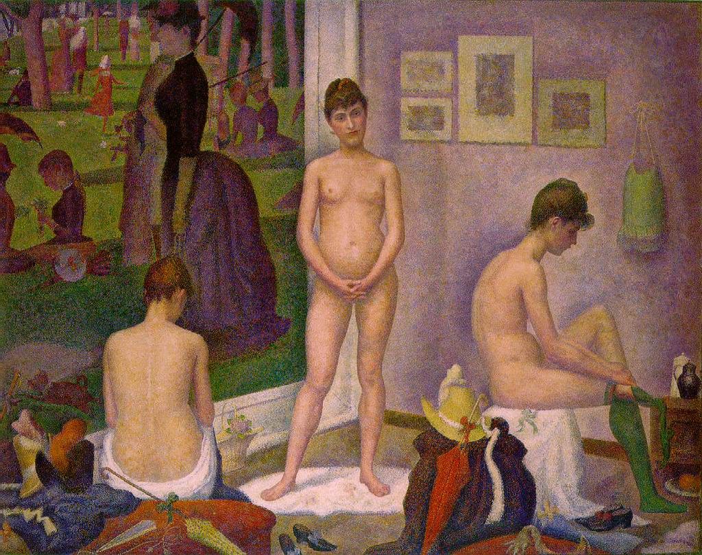 The models (1886-1888) by Georges Seurat