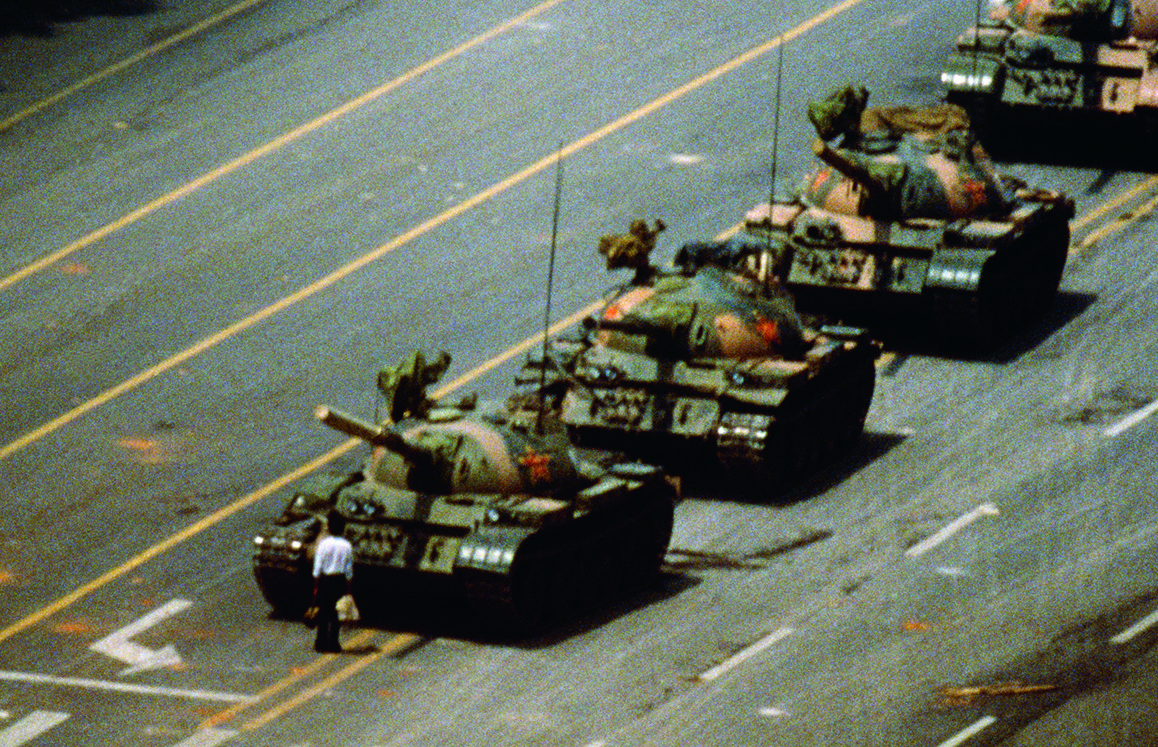 Detail from Tank Man, Tiananmen Square, Beijing, China, 1989 by Stuart Franklin