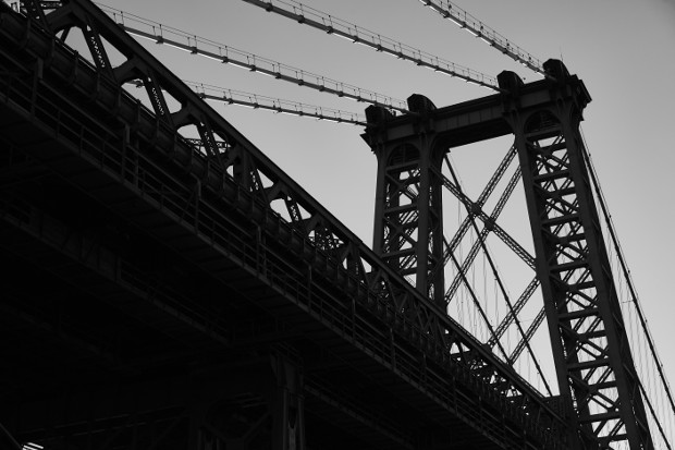 The Williamsburg Bridge, right beside Aska. Photograph by Gentl and Hyers