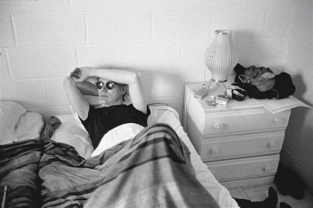 Stephen Shore: Andy Warhol in hotel room during filming of My Hustler, 1965-7 