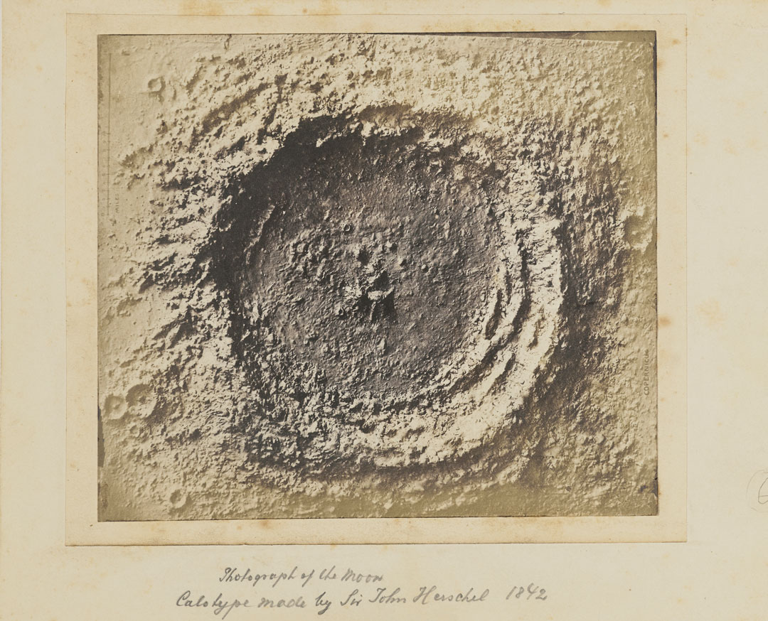Sir John Herschel, Model of the Lunar Crater Copernicus, 1842, calotype, 13 × 16.5 cm (5¼ × 6½ in), J. Paul Getty Museum, Los Angeles, California. Image courtesy of The J. Paul Getty Museum, California. As reproduced in Sun and Moon