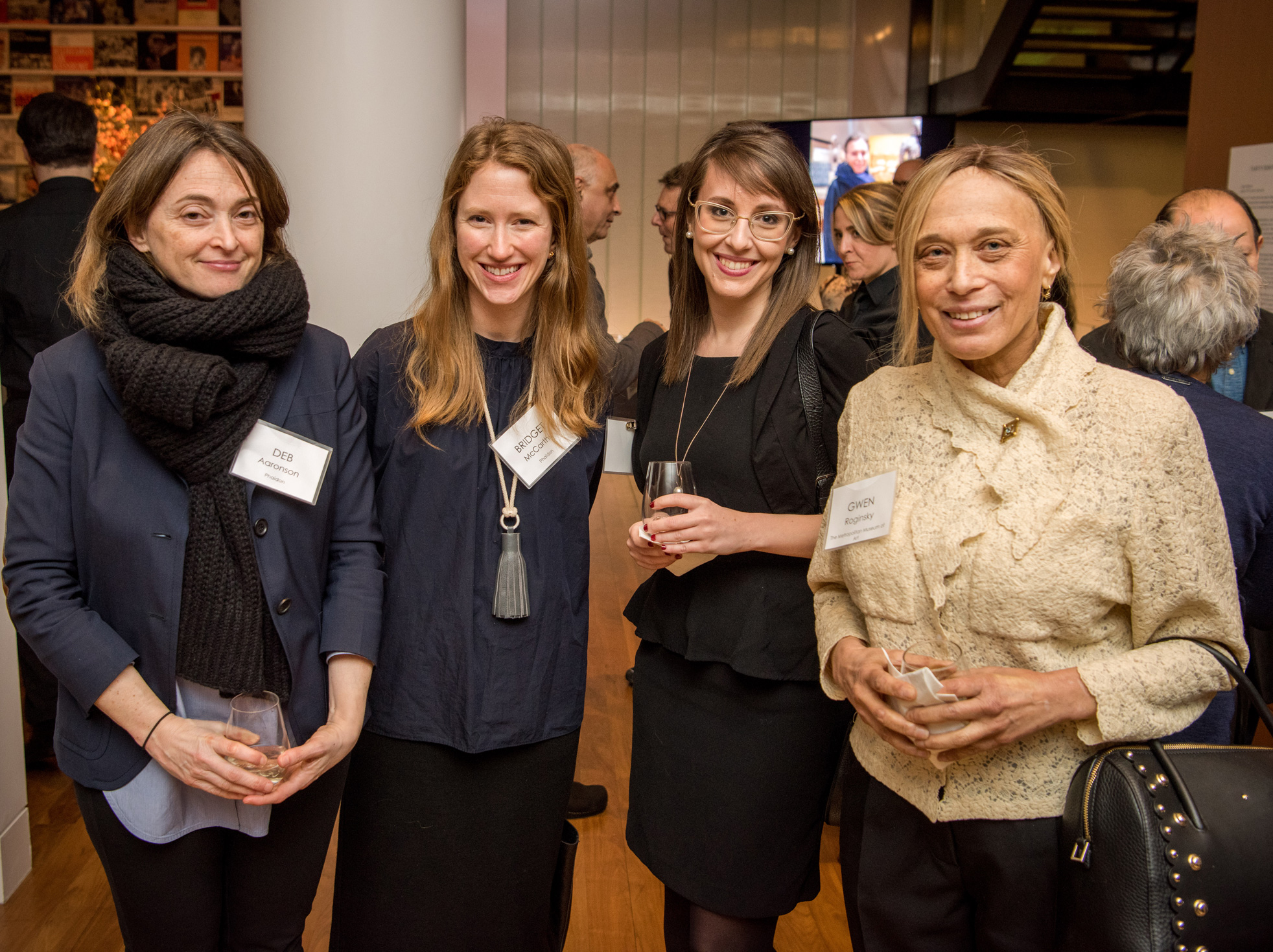 Phaidon's Group Publisher Deb Aaronson and Assistant Editor Bridget McCarthy with The Met Museum’s Publishing and Marketing Assistant Rachel High and Associate Publisher Gwen Roginsky