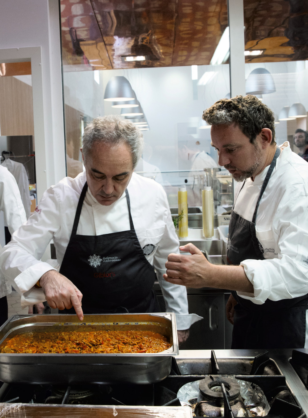 Ferran and Albert Adrià at Refettorio Ambrosiano, as reproduced in Bread is Gold