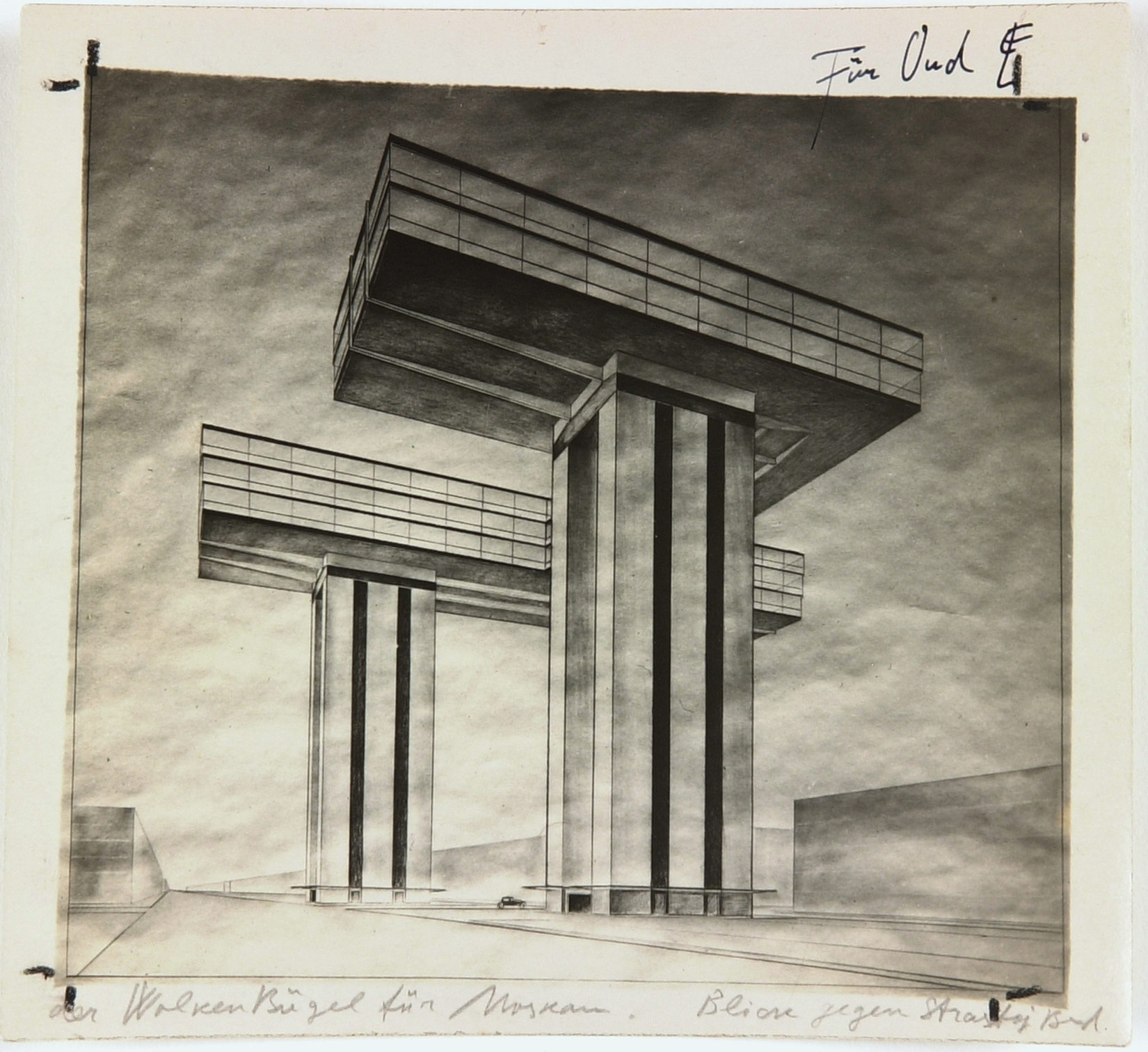 El Lissitzky photo by the artist of his design GC Y Cloud Iron Ground Plan