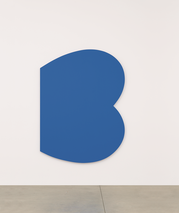 Blue Curves, 2009, oil on canvas, 80 x 59 3/4 inches, 203.2 x 151.8 cm, by Ellsworth Kelly. Photo credit: courtesy Ellsworth Kelly Archives / photo:  © Jerry L. Thompson