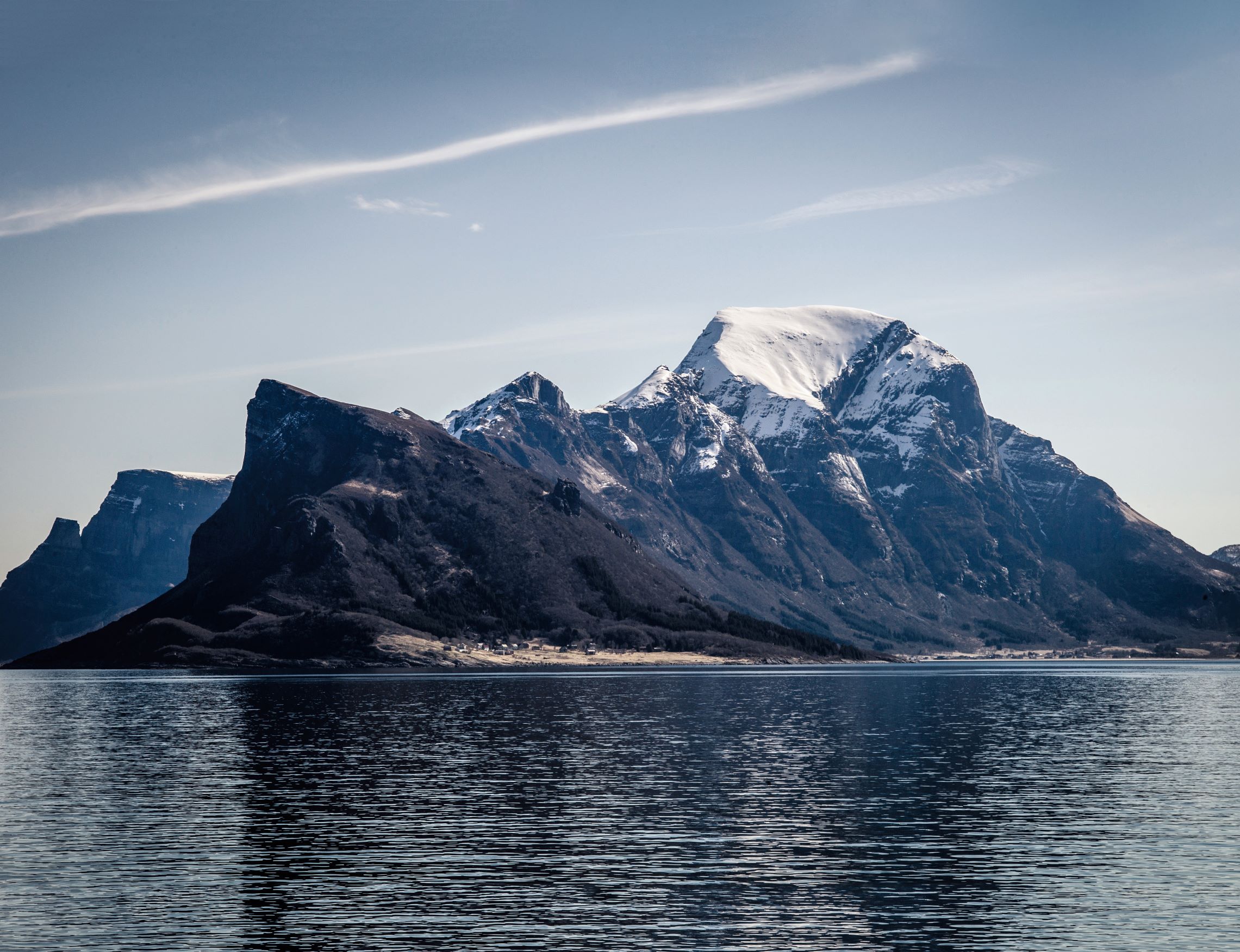 View from the Hurtigruten ferry boat, northern Norway, spring 2013. Photography by Magnus Nilsson
