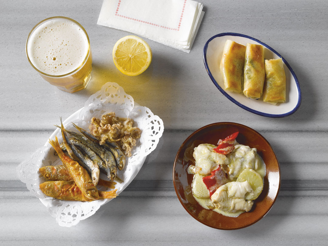 A selection of fish tapas from The Book of Tapas