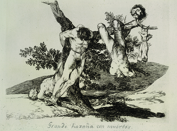 Francisco José de Goya y Lucientes, ‘An Heroic Feat! With Dead Men!’, etching, 15.5 x 20.5 cm (6 1/3 x 8 in), National Gallery of Art, Washington, DC. National Gallery of Art, Washington DC.  From Body of Art