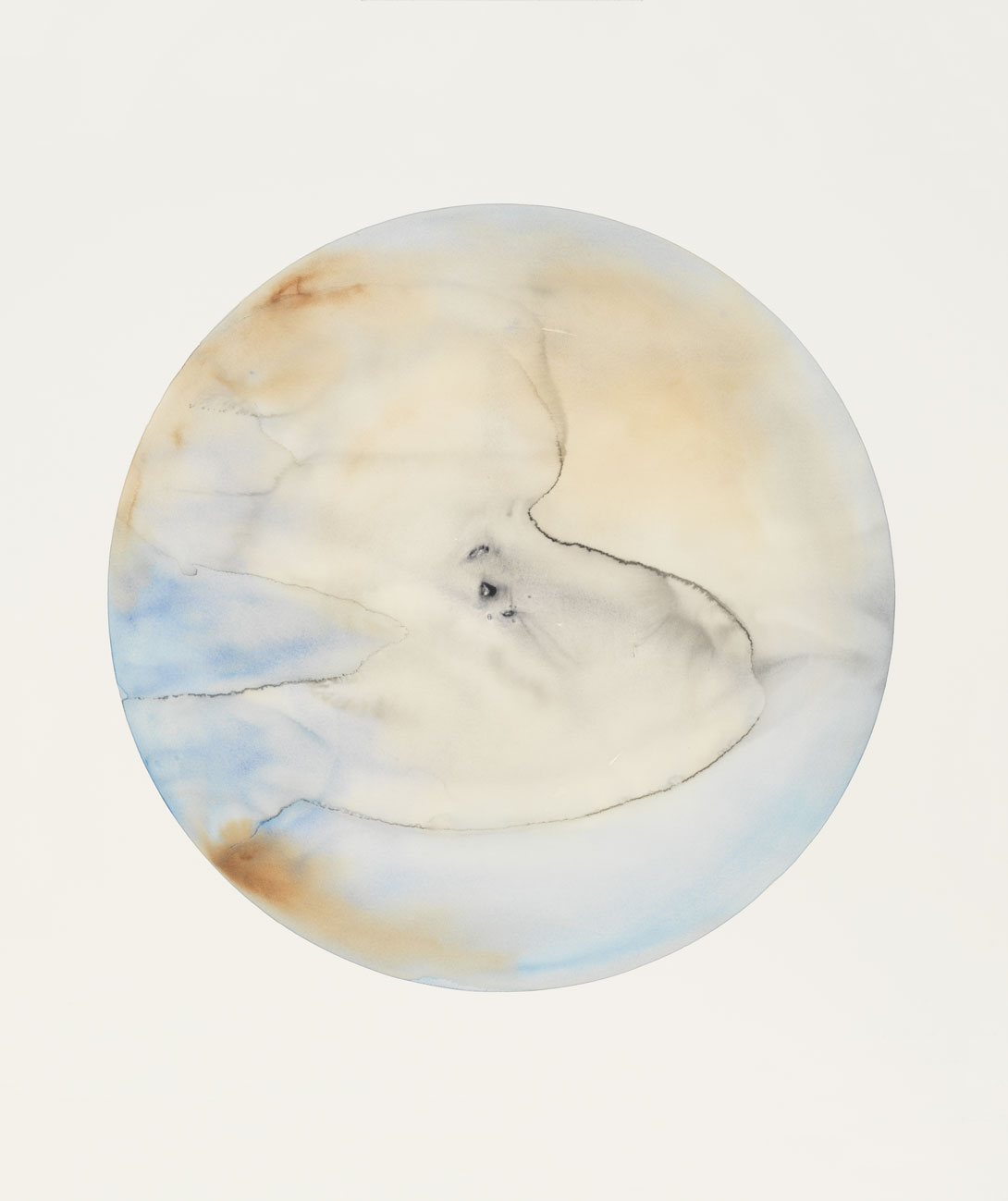Glacial landscape no. 8, 2018, watercolour and pencil on paper, 151 x 151 x 8 cm (59 ½ x 59 ½ x 3 1?8 in). Picture credit: Jens Ziehe 