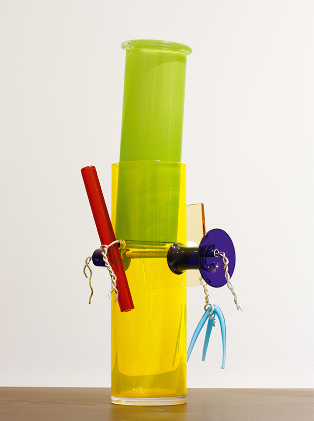 glass piece for Ernest Mourmans, 2006, by Ettore Sottsass. From our book Sottsass