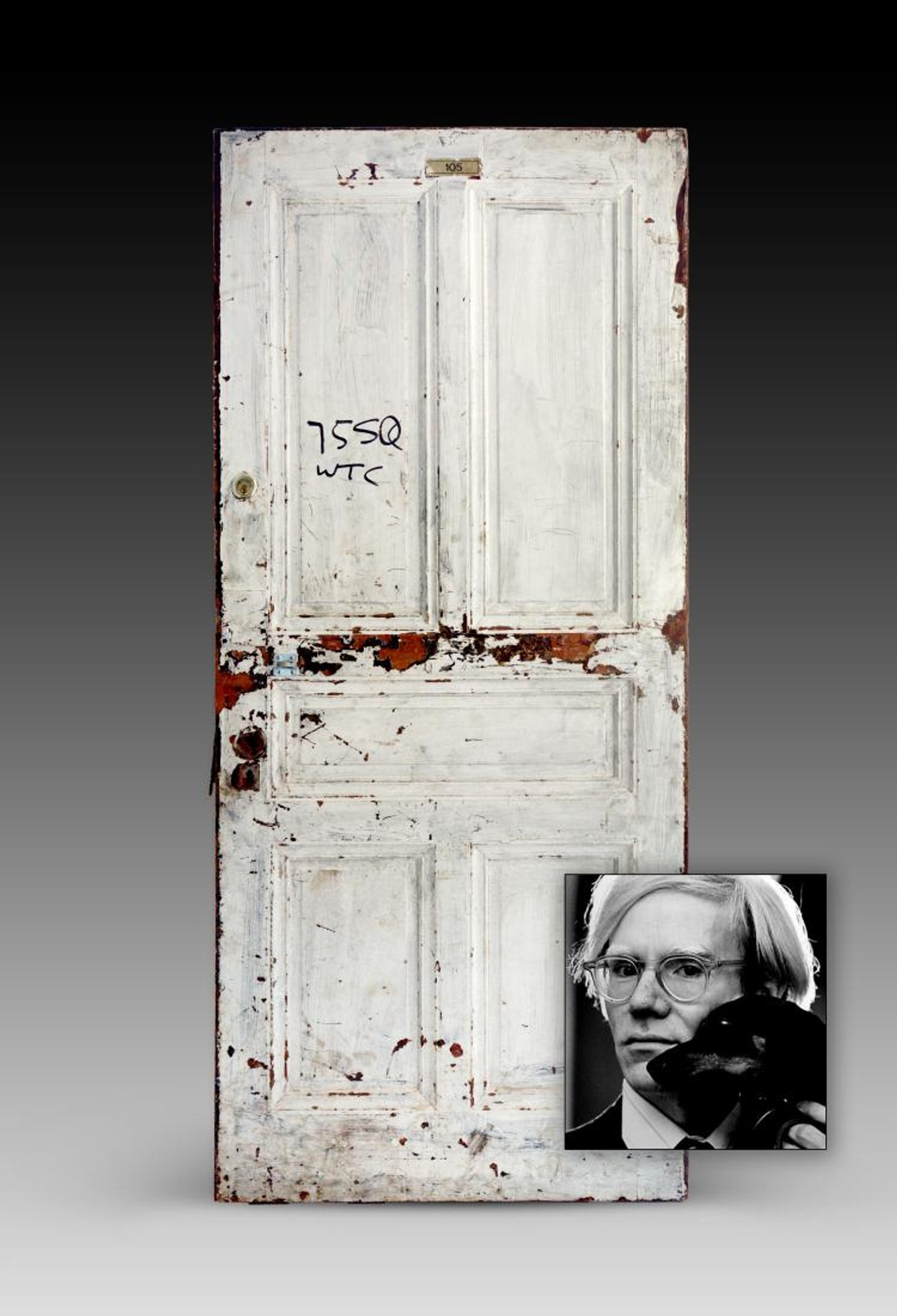 Andy Warhol's Chelsea Hotel door. Image courtesy of Guernsey's
