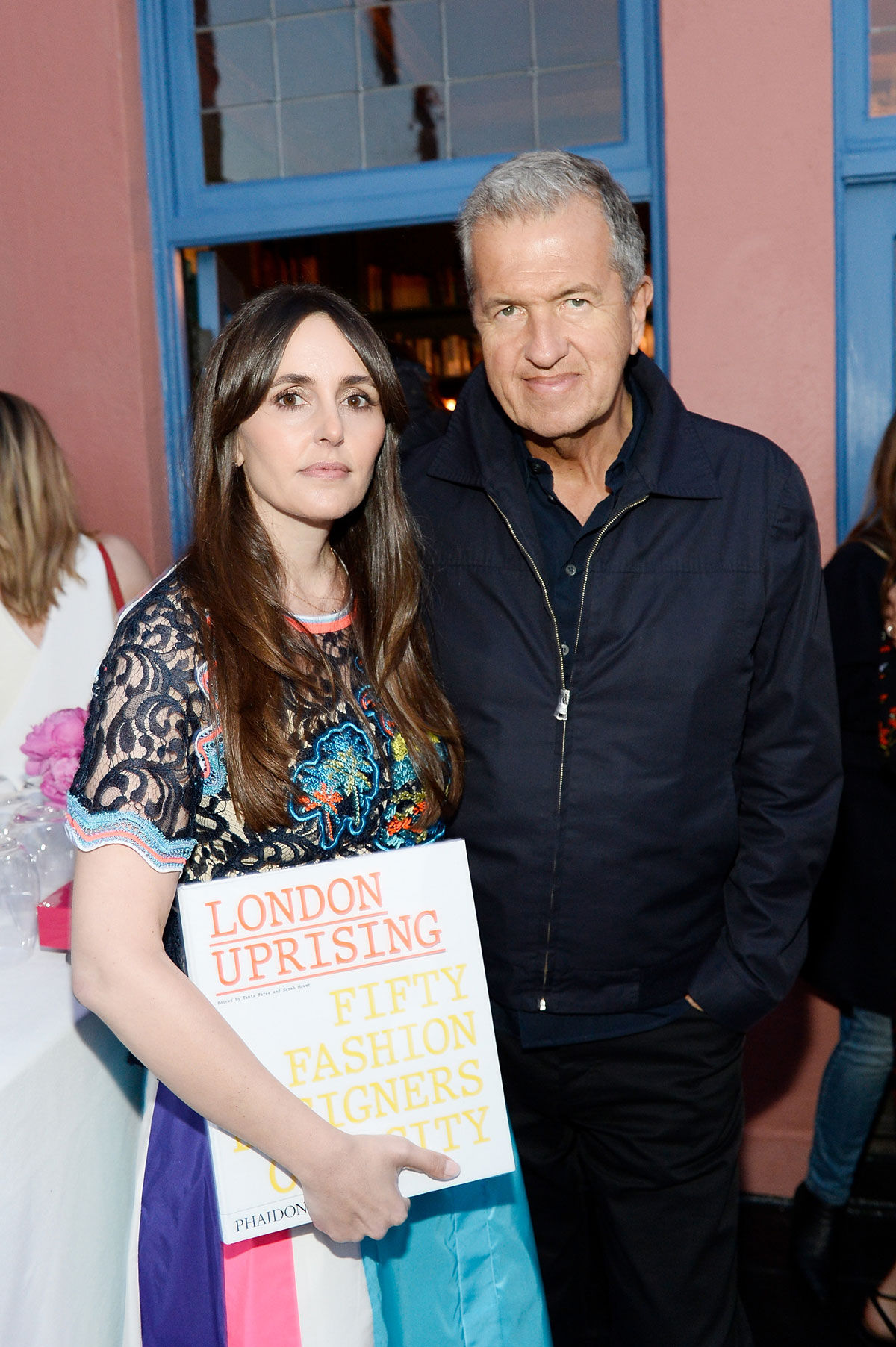 Tania Fares and Mario Testino celebrate the launch of London Uprising: Fifty Fashion Designers One City on April 18, 2017 in Los Angeles, California. (Photo by Stefanie Keenan/Getty Images for Tania Fares)