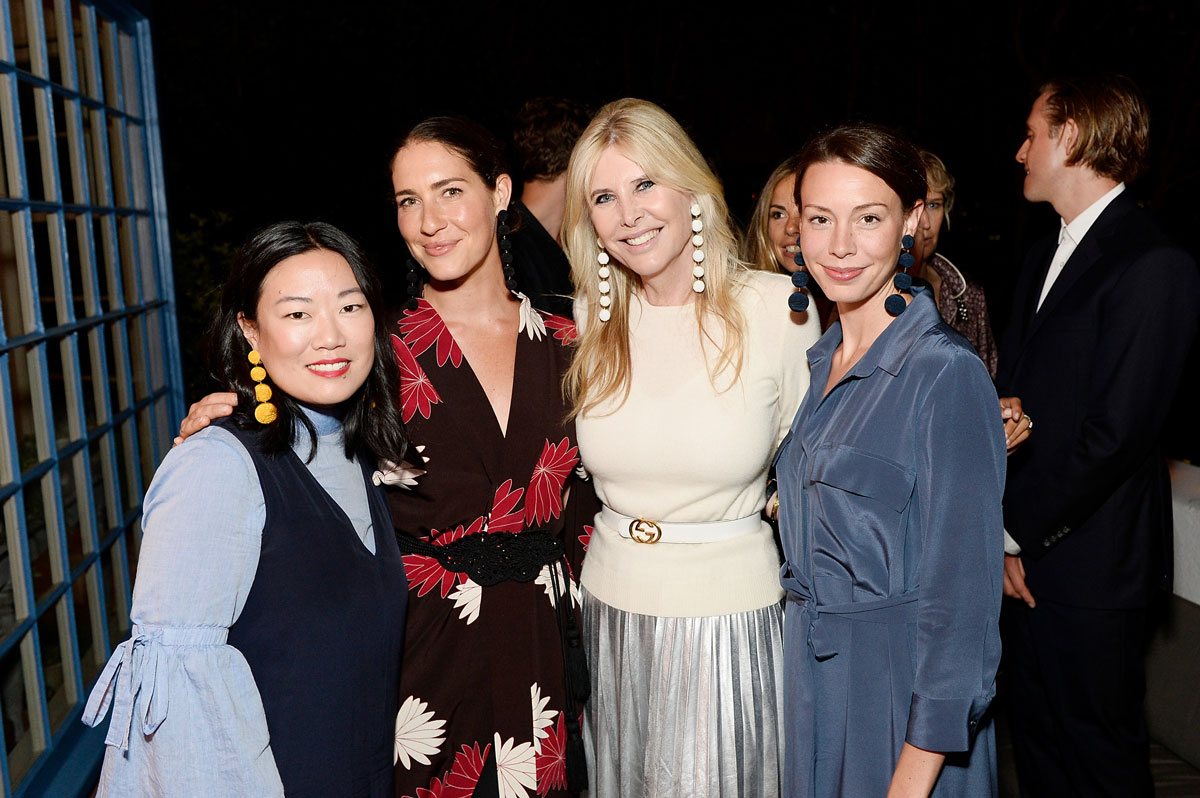 Donna Chu; Rebecca de Ravenel; Irena Medavoy and Courtney Treut celebrate the launch of London Uprising Fifty Fashion Designers One City on April 18, 2017 in Los Angeles, California. (Photo by Stefanie Keenan/Getty Images for Tania Fares)