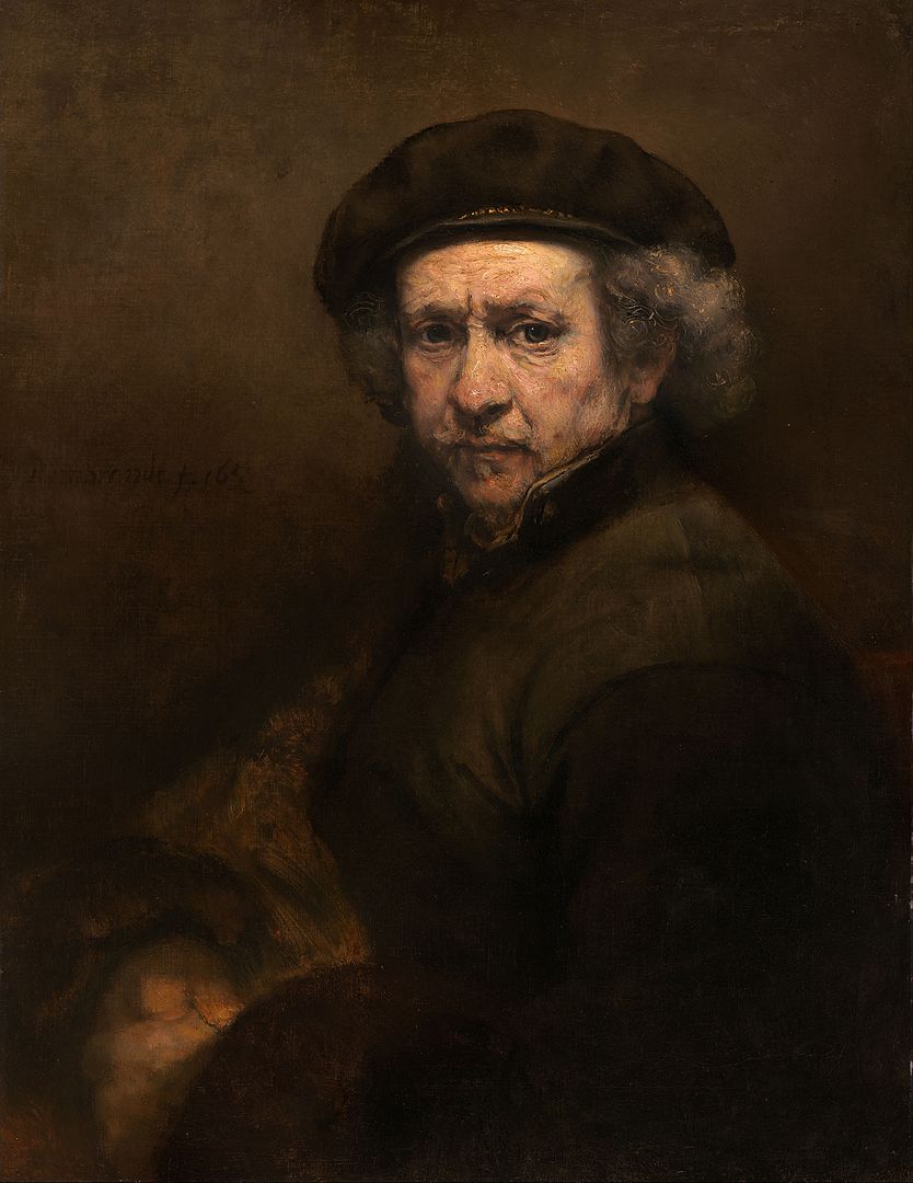 Self-Portrait with Beret and Turned-Up Collar (1659) by Rembrandt