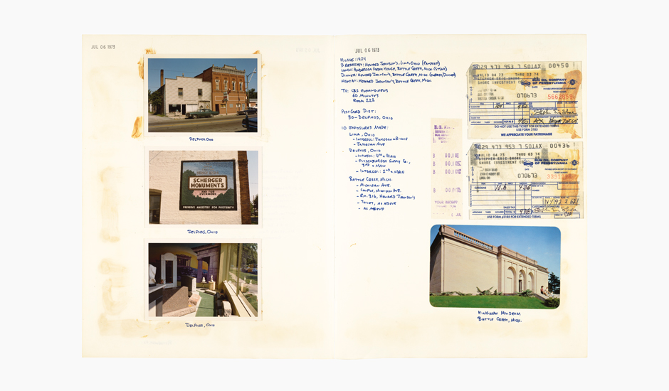 A spread from Stephen Shore: A Road Trip Journal