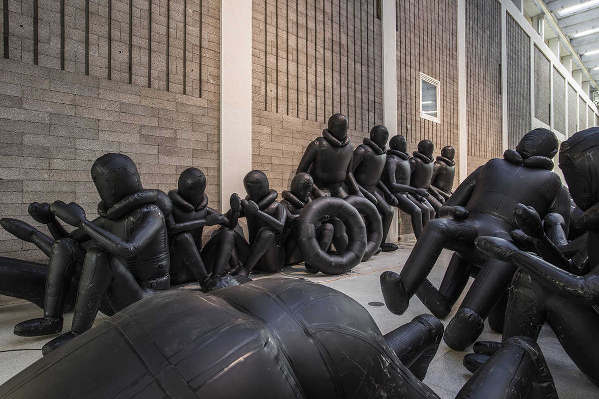 Installation view of Law of the Journey (2017) by Ai Weiwei. Image courtesy of Prague’s National Gallery.