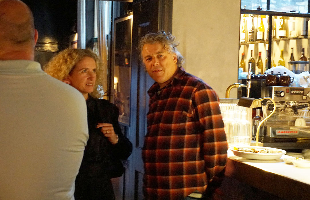 Alan Davies at The Sportsman launch at Noble Rot photo Bonnie Beadle