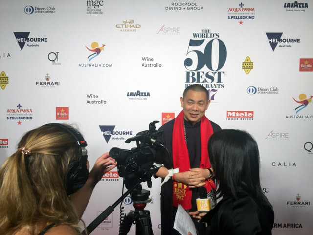 André Chiang at the World's 50 Best Restaurants awards earlier this year