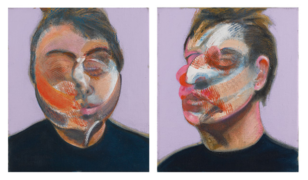Two Studies for a Self-Portrait (1970) by Francis Bacon. Image courtesy of Sotheby's