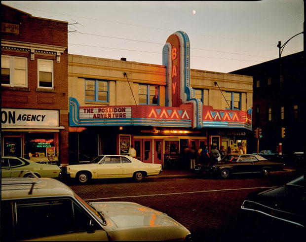  Theater, Second Street, Ashland, Wisconsin, July 9, 1973, by Stephen Shore. From Uncommon Places. Image courtesy of Galerie Edwynn Houk