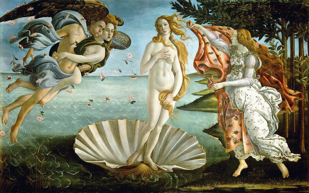 The Birth of Venus (c. 1490) by Sandro Botticelli