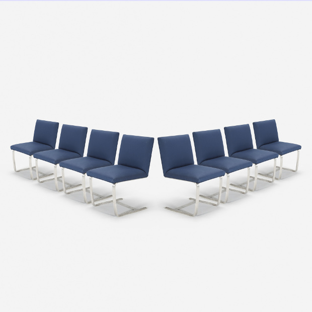 Eight Brno chairs by Mies van der Rohe. Image courtesy of Wright