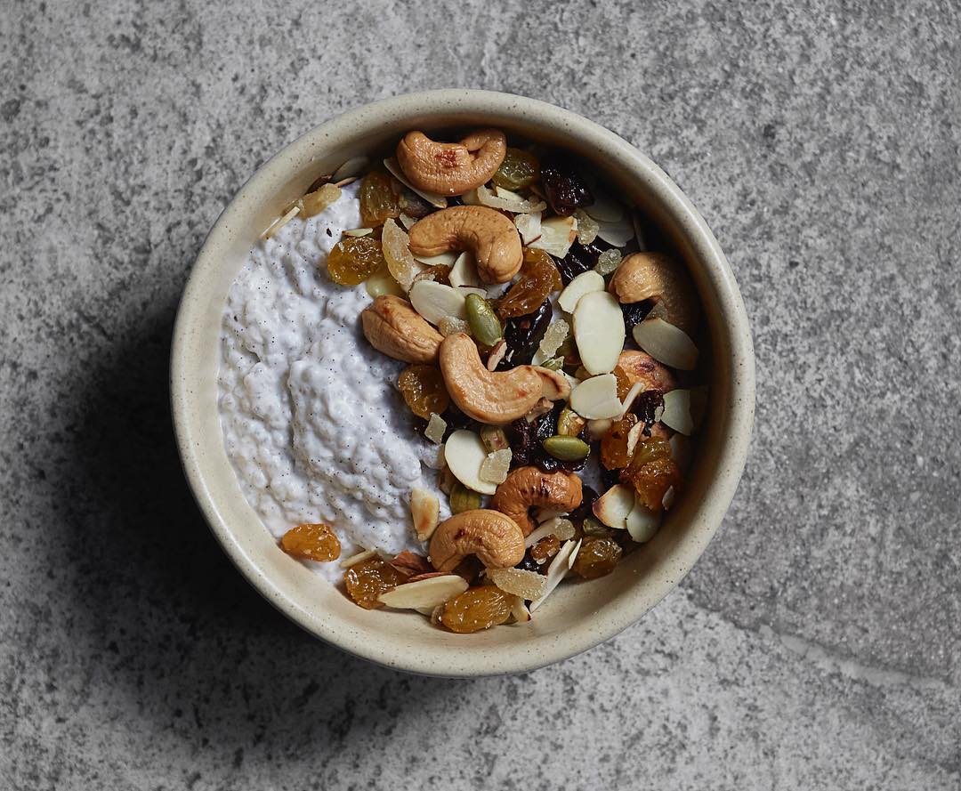 Atla's Coconut chia oatmeal. Photorgraphy by Signe Birck, courtesy of Daniela Soto-Innes' Instagram