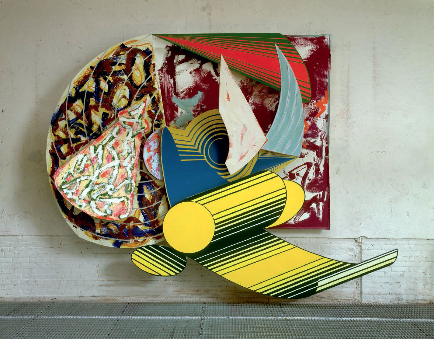 Giufà e La Statua Di Gesso (1984) by Frank Stella, from his Cones and Pillars series, as reproduced in our new book