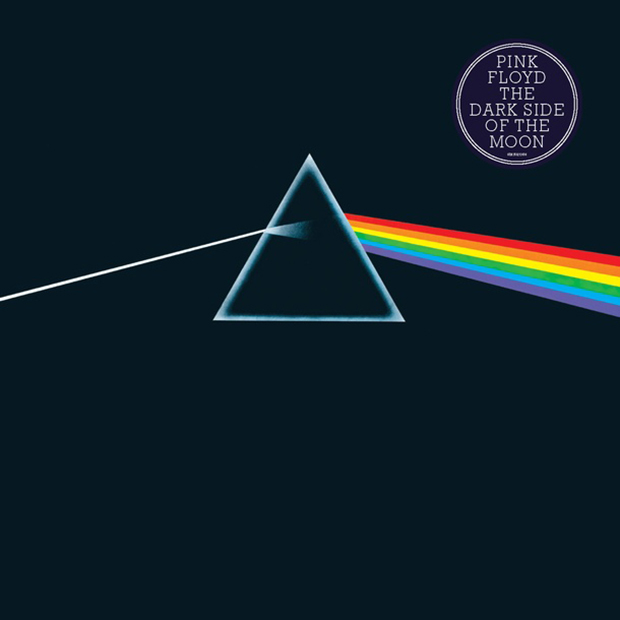 The cover of Dark Side of the Moon, 1973, by Pink Floyd. Image courtesy of the V&A. ©Pink Floyd Music Ltd