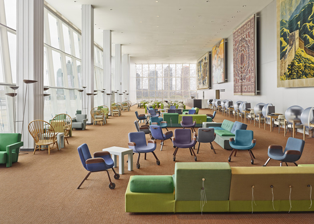 The UN North Deligates Lounge by Rem Koolhaas and Hella Jongerius