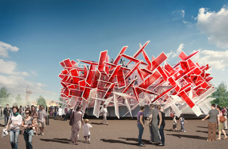 Rendering of Coca-Cola's Beatbox by Asif Khan