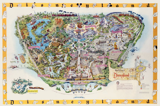 Sam McKiom's Disneyland map, 1958. As reproduced in Map