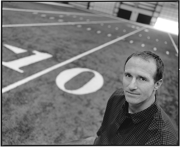 Drew Brees on the practice field, by Mary Ellen Mark for CNN