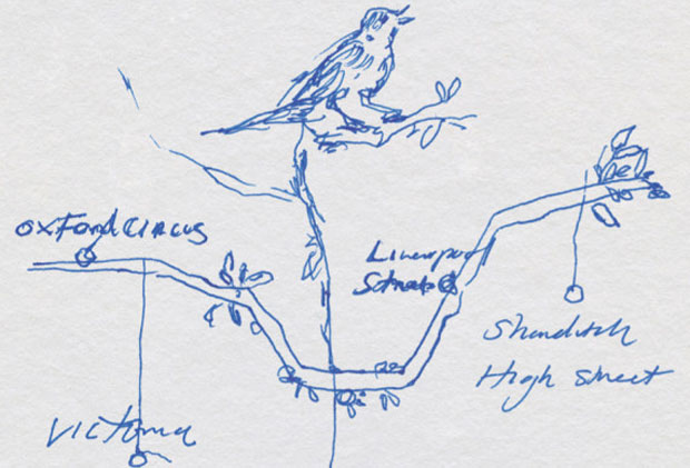 Tracey Emin's tube map