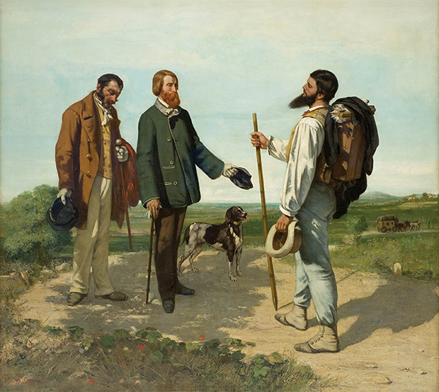 The Meeting, or Bonjour, Monsieur Courbet (1854) by Gustave Courbet