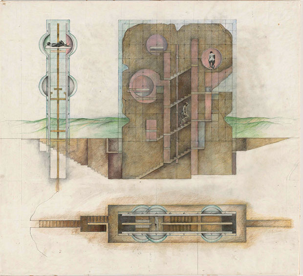 The House without Rooms Project (1974) by Raimund Abraham
