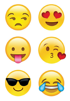 Emojis, as reproduced in California: Designing Freedom