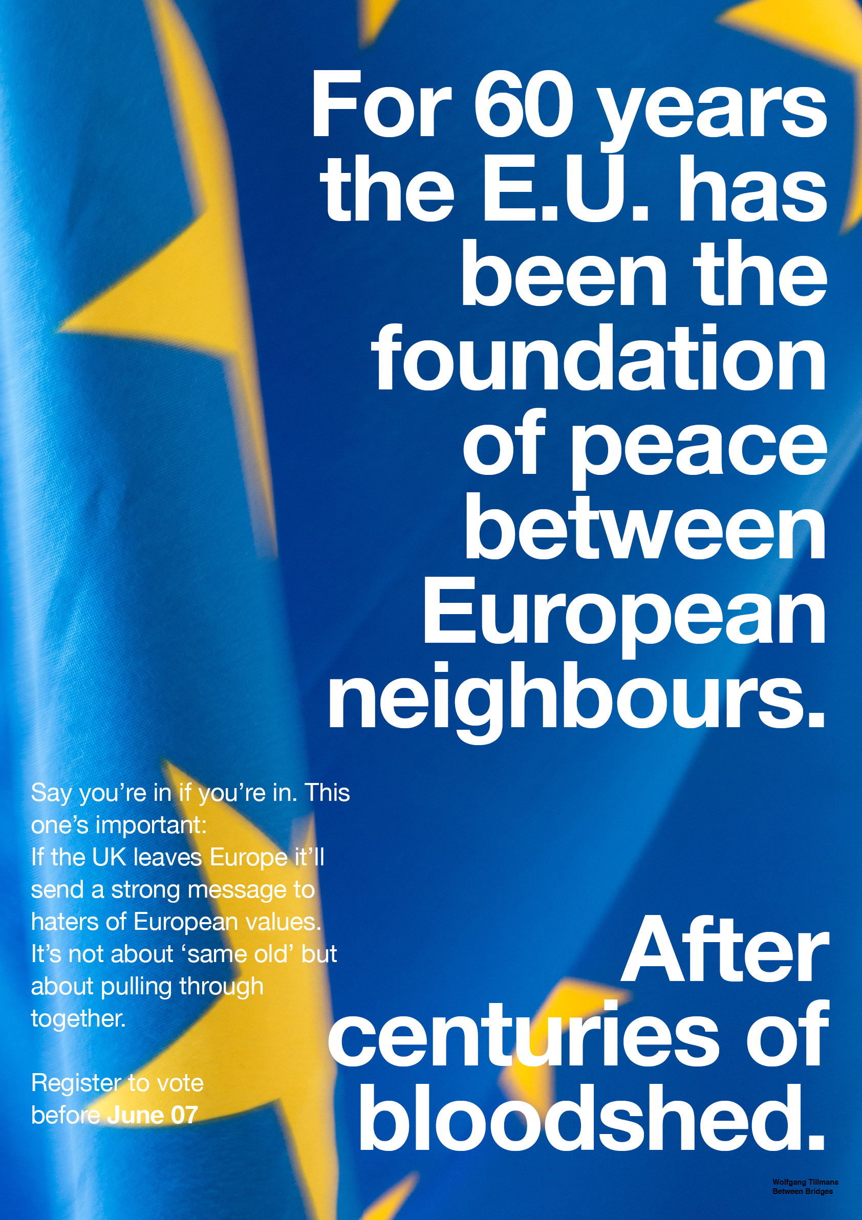 One of Wolfgang Tillmans' EU campaign posters