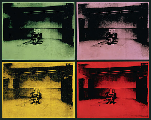 Four Electric Chairs (1964) by Andy Warhol. As reproduced in Body of Art