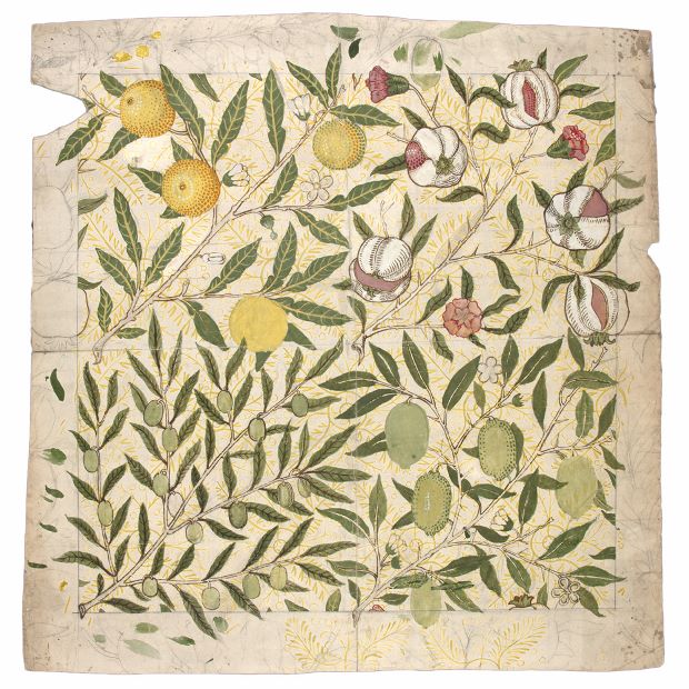 Design for fruit wallpaper (1862) by  William Morris