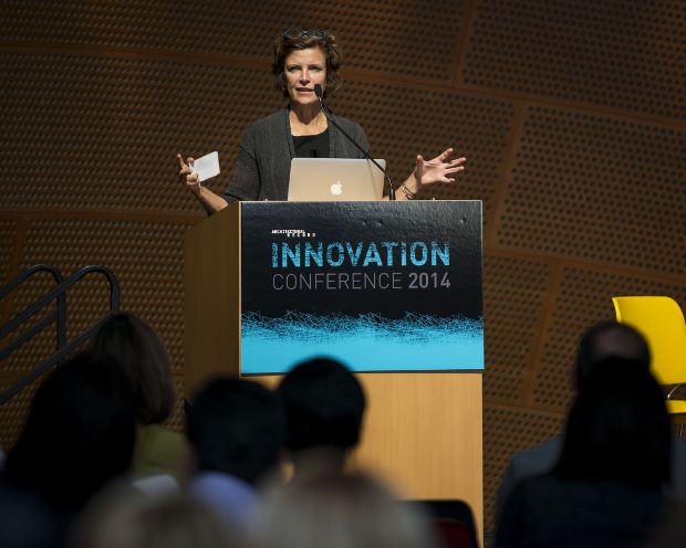 Jeanne Gang at the Innovation Conference. Image by Steve Hill