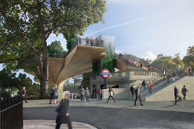 Thomas Heatherwick's Garden Bridge renderings