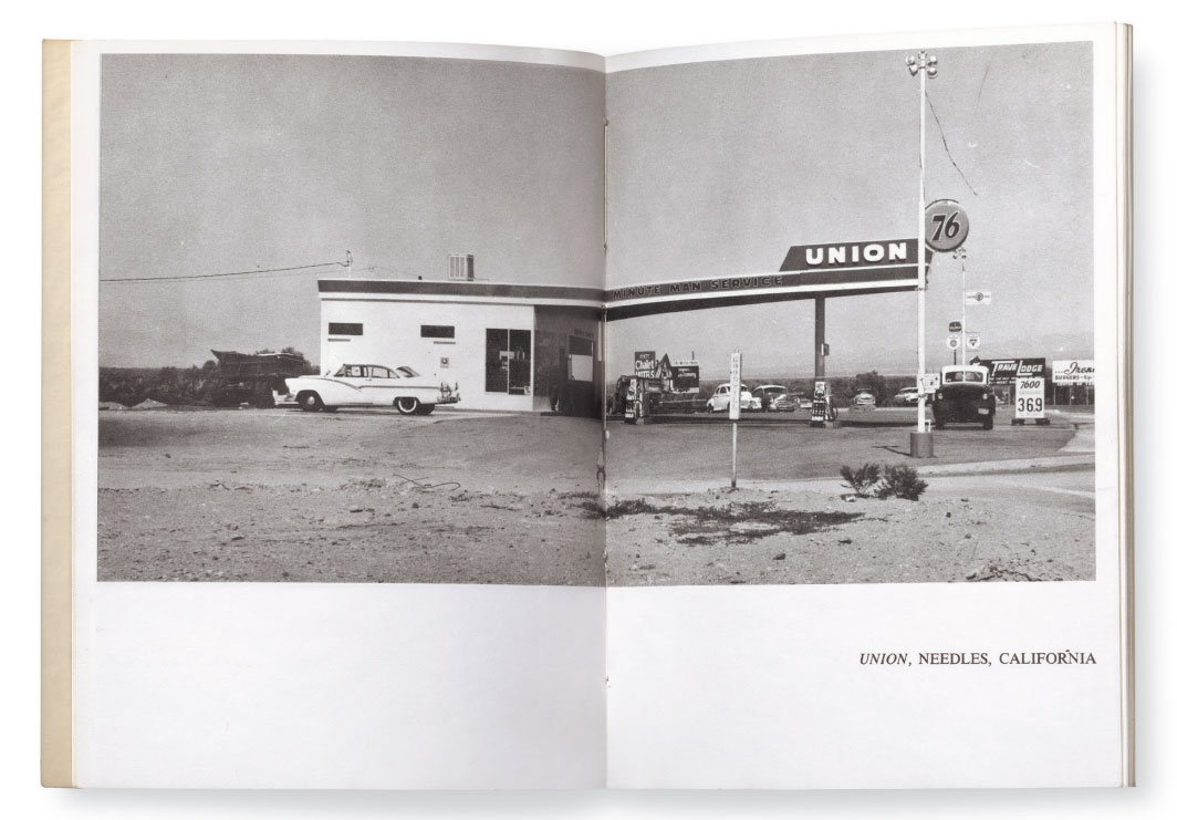 A spread from Twentysix Gasoline Stations (1963) by Ed Ruscha. All images reproduced in Artists Who Make Books