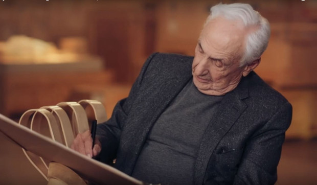 Frank Gehry in his new Masterclass video
