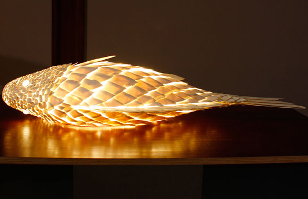 One of Frank Gehry's Fish Lamps. Image courtesy of the Gagosian