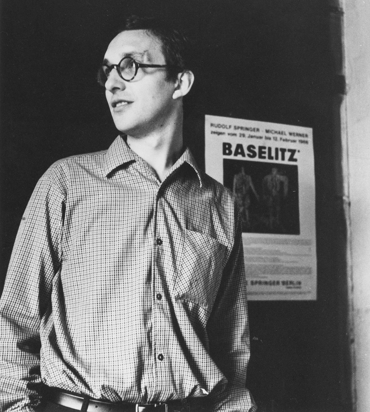 Georg Baselitz in his studio in Berlin, 1966 Photo: © Elke Baselitz 2017