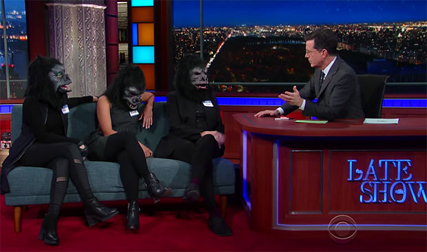 The Guerrilla Girls on The Late Show with Stephen Colbert, 2016