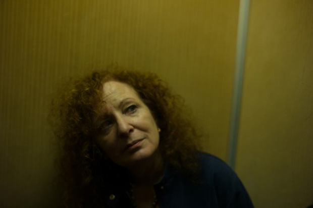 Nan Goldin in the elevator at the Bauer, 2013