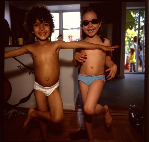 Orlando and Lily Doing Ballet, Brooklyn, NY, 2006, by Nan Goldin