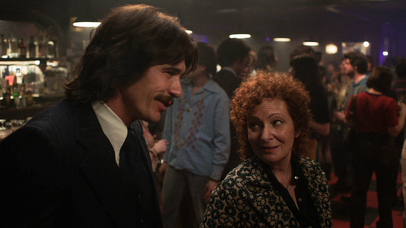 James Franco and Nan Goldin in The Deuce. Photograph Paul Schiraldi / HBO